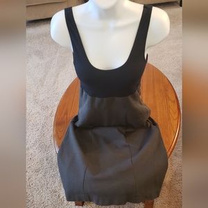 Theory tank-upper dress, charcoal/black, size 8
